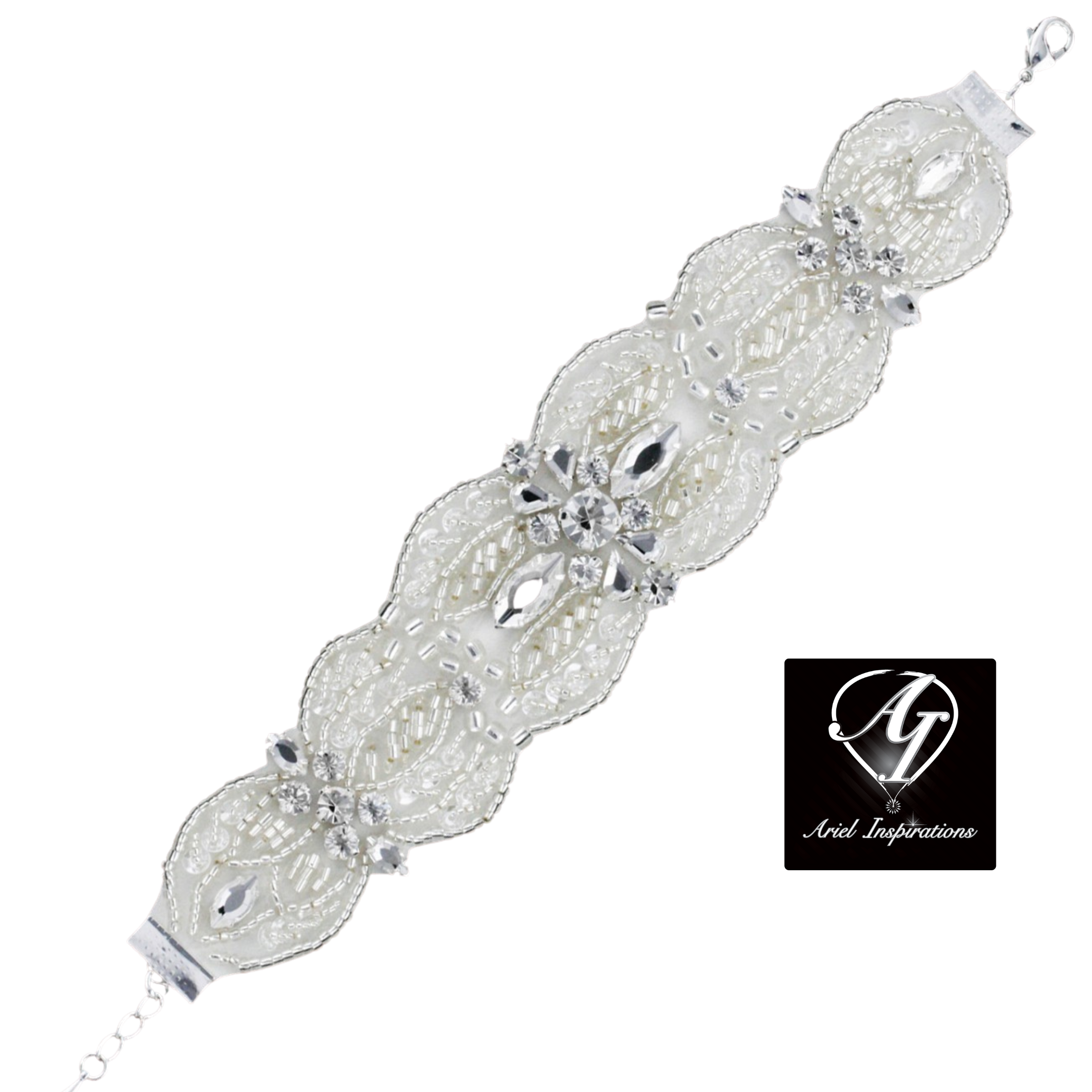 Beaded bracelet, Pearl bracelet, bridal cuff, rhinestone bracelet, bridal bracelet, wedding bracelet, crystal bracelet, pearl and crystal