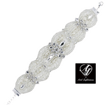 Load image into Gallery viewer, Beaded bracelet, Pearl bracelet, bridal cuff, rhinestone bracelet, bridal bracelet, wedding bracelet, crystal bracelet, pearl and crystal
