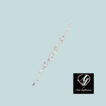 Load image into Gallery viewer, CZ,Bridal Bracelet, Cubic Zirconia Bracelet, Wedding Bracelet, Bridal Cuff, Crystal leaf , Clear Crystal Bracelet, Swarovski. Link Bracelet,
