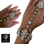 Load image into Gallery viewer, Swarovski Crystal Ring Bracelet - Romantic Silver-Wedding/Party Jewelry- Woman&#39;s Jewelry
